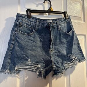 Denim Distressed Women Shorts